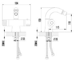 Смеситель для умывальника термостатический Lemark Thermo LM7738C