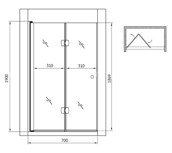 Душевая дверь Gemy Dutch Windmill S37193A