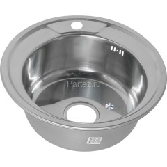 Мойка 490 MELANA 0,8/180 врезная круглая с сифоном (002 ta *15)