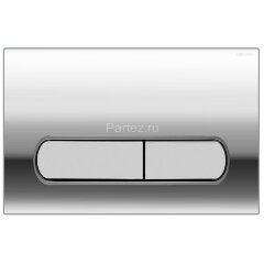 Кнопка смыва AZARIO NEW двойная, пластик, хром (AZ-004.02)