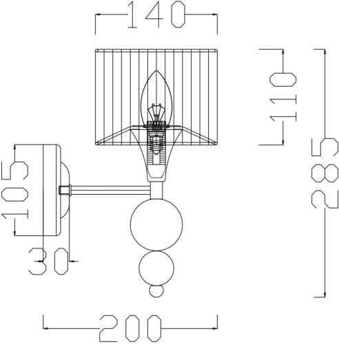 Бра Freya FR5093WL-01CH