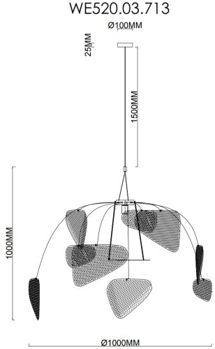 Подвесной светильник Wertmark WE520.03.713