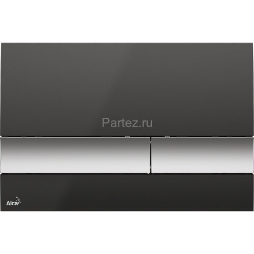 Кнопка смыва Alcadrain, Черная/хром-матовая (M1728-2)