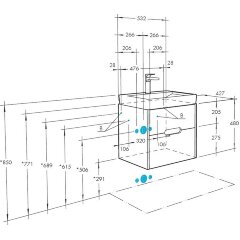 Тумба под раковину AQUATON Оливия 55 подвесная Грей/Дуб Ойстер (1A254201OLUG0)