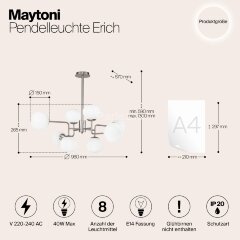 Потолочная люстра Maytoni MOD221-PL-08-N