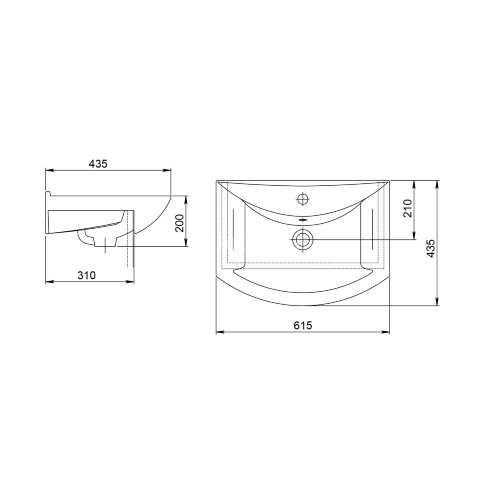 Раковина Onika Santeri Грация 60 встраиваемая, белая (1.3120.3.S00.11B.)