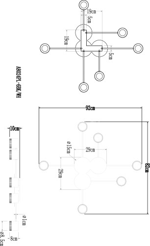 Потолочная люстра Arte Lamp A8024PL-6BK