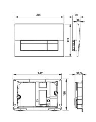 ПЭК: подвесной безободковый унитаз Roca THE GAP, сиденье микролифт, инсталляция Roca Active, клавиша
