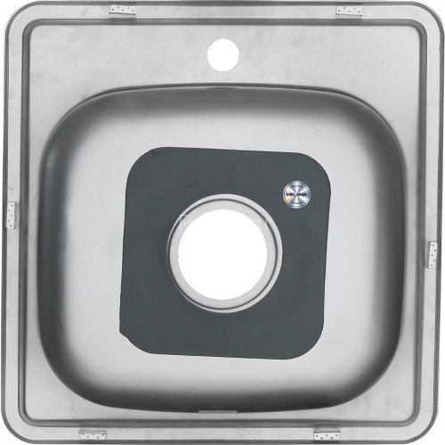 Мойка 4848 MELANA 0,6/160 врезная квадратная с сифоном (021 t *15)