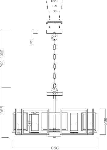 Подвесная люстра Maytoni H009PL-06G