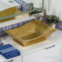 Накладная раковина melana mln-7459sj (золото)