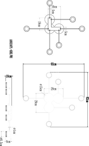 Потолочная люстра Arte Lamp A8024PL-6WH