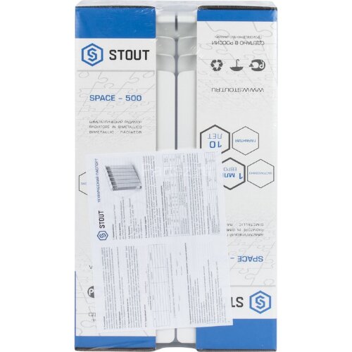 Радиатор биметаллический STOUT Space 500-4