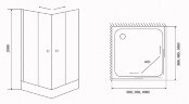 Timo душевой угол TL-1102 Fabric Glass (100*100*200), шт