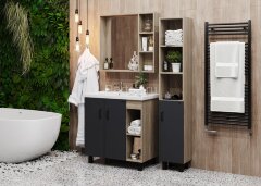 Тумба напольная Onika Тимбер 80.10 серый мат./дуб сонома (108046)