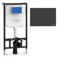 СЕТ IDROSPANIA: Инсталляция TABARCA + кнопка к инсталляции Andrea черная матовая (40230+30354)