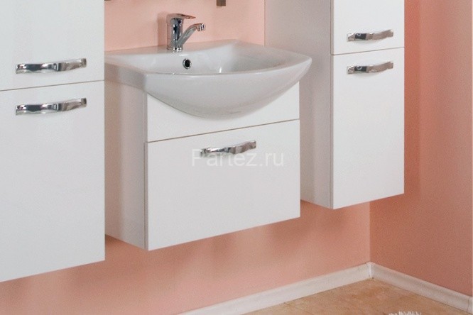 Тумба под раковину AQUATON Ария 65 белая (1A134001AA010)