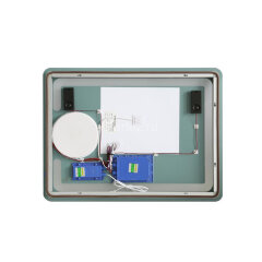 Зеркало с LED-подсветкой MELANA-8060 подогрев/часы/космет.зеркало/Bluetooth  (MLN-LED091B)