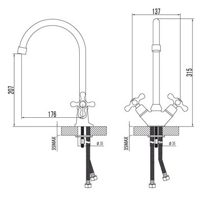 Смеситель Lemark Standard LM2105C для кухни