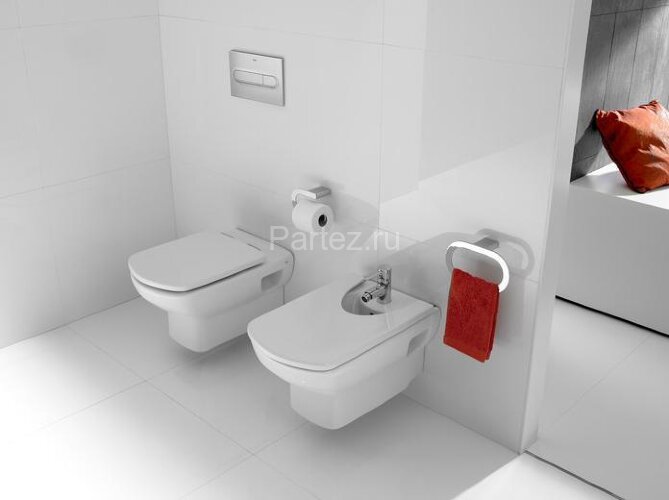 ПЭК: Roca Dama Senso (подвесной унитаз + сиденье микролифт + инсталляция + кнопка смыва)