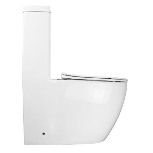 Унитаз-моноблок AZARIO MORANO 680x370х830 напольный, безободковый, в комплекте с сиденьем дюропласт 