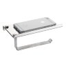 Держатель туалетной бумаги Fixsen Hotel с полкой для телефона, хром (FX-31011)