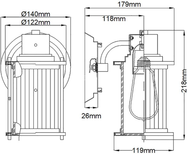 Бра Quoizel QZ-RIGGS1-BATH-WS