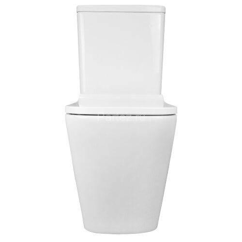 Унитаз-компакт Azario Quadro 605x340x810 напольный, безободковый с сидением микролифт и арматурой, б