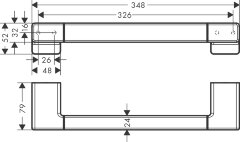 Поручень Hansgrohe AddStoris 348 мм, полированное золото (41744990)