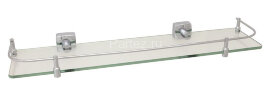 Полка стеклянная Fixsen Kvadro, хром (FX-61303В)