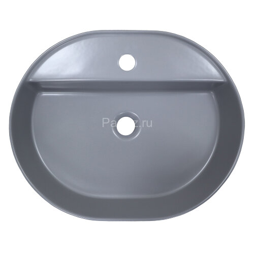Раковина-чаша Creo Ceramique 560х450х120 накладная, овальная, керамика, серый матовый (PU4500SG)