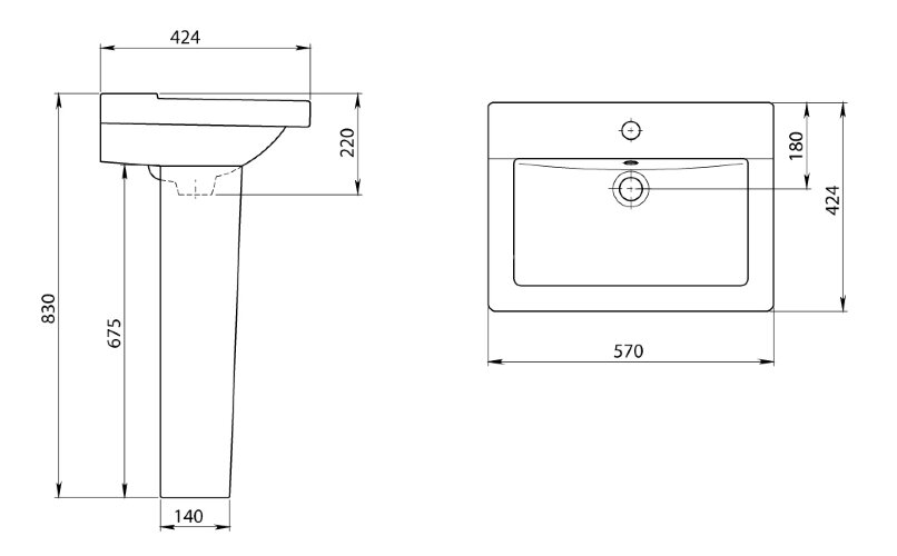 Пьедестал для раковины Santeri Орион белый (1.3600.8.S00.00B.0)