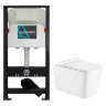 Сет AZARIO NEW Инсталляция 3/6л + подвесной унитаз Azario Mona 530x360x365 с быстросъемным сиденьем 