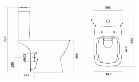 Унитаз-компакт Santek "Нео" rimless напольный, безободковый, с тонким сиденьем микролифт (1.WH30.2.4