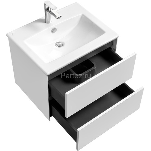 Тумба под раковину Aquaton Сохо 60 подвесная, цвет белый глянцевый (1A258001AJ010)