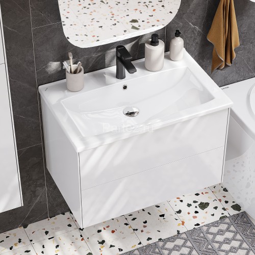 Тумба под раковину Aquaton Сохо 60 подвесная, цвет белый глянцевый (1A258001AJ010)
