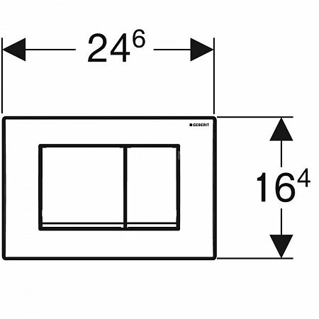 Кнопка смыва Geberit Delta30 двойной смыв, пластик, матовый хром (115.137.46.1)