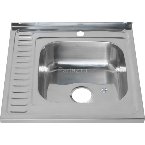 Мойка 6060 R MELANA 0,6/160 накладная прямоугольная с сифоном (015/2  R *10)