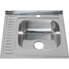 Мойка 6060 R MELANA 0,6/160 накладная прямоугольная с сифоном (015/2  R *10)