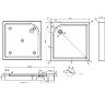 Душевой поддон Azario 1000х1000х150 R/L, для GREENWOOD 1000, NAG 1221 1000