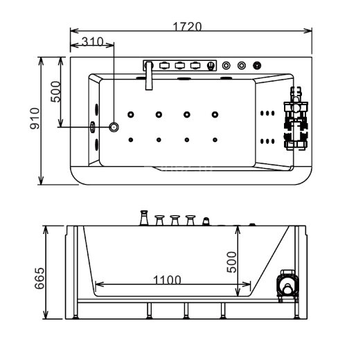 Акриловая ванна Gemy G9225 K
