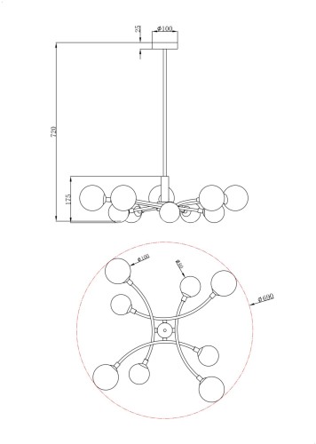 Потолочная люстра Freya FR5116PL-08BS