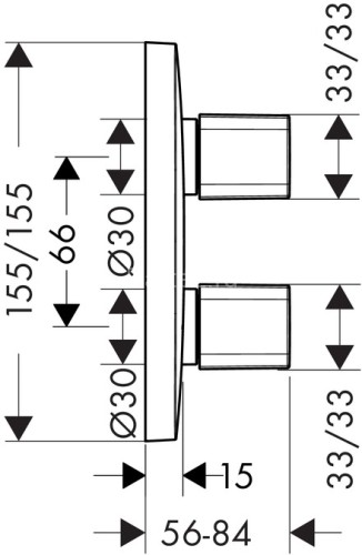 Hansgrohe 15777000 PuraVida Запорный/переключающий вентиль iControl, СМ, 3/4