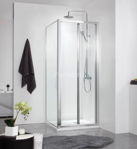 Душевая дверь Azario Toronto складная 90х190, толщина полотна 5мм правая, цвет профиля серебро