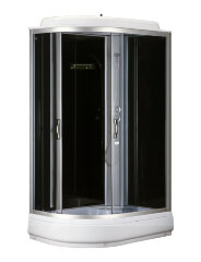 Душевая кабина LORANTO 120х80х215 правосторонняя, поддон 20 см, прозрачное стекло 4 мм, черная (CS-66120-20 R G)