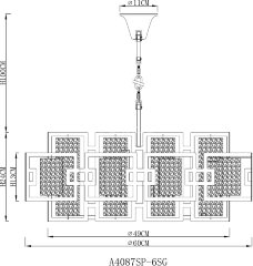 Подвесная люстра Arte Lamp A4087SP-6SG