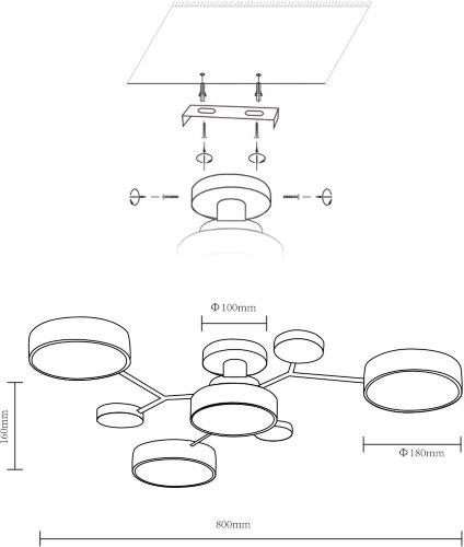 Потолочная люстра Velante 446-007-04