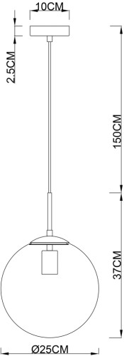 Подвесной светильник Arte Lamp A1561SP-1PB