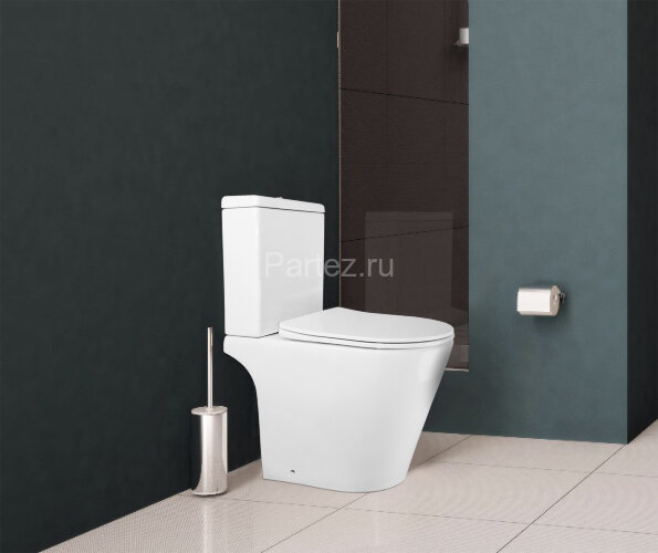 Унитаз-компакт Azario Flin 365х590х790 напольный, безободковый с быстросъемным сиденьем микролифт (A