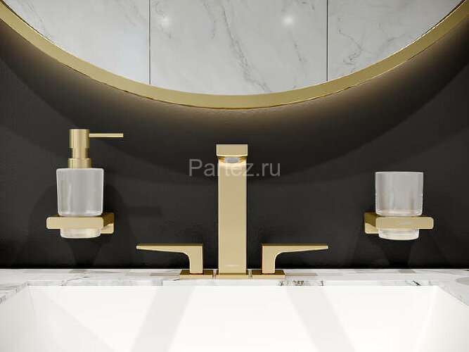 Дозатор для жидкого мыла Hansgrohe AddStoris полированное золото (41745990)
